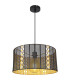 Abini 42cm Cylindrical Pendant Ceiling Light Matt Black 1x E27-1