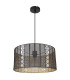 Abini 42cm Cylindrical Pendant Ceiling Light Matt Black 1x E27-2