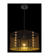 Abini 42cm Cylindrical Pendant Ceiling Light Matt Black 1x E27-4