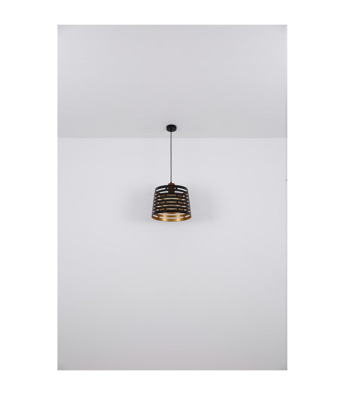 Ablona 35cm Cylindrical Pendant Ceiling Light Matt Black 1x E27-7