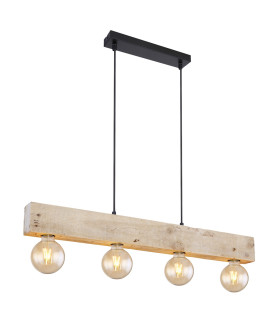 Adalie Bar Pendant Ceiling Light Matt Black 4x E27-1