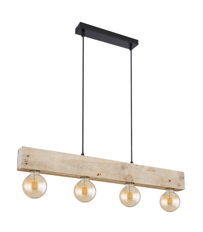 Adalie Bar Pendant Ceiling Light Matt Black 4x E27-2