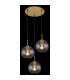 Adara Cluster Pendant Ceiling Light Brass-Coloured Clear Glass Shade 3x E27-4