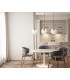 Adara Bar Pendant Ceiling Light Brass-Coloured Clear Glass Shade 3x E27-8