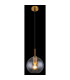 Adara Globe Pendant Ceiling Light Brass-Coloured Clear Glass Shade 1x E27-4