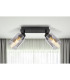 Hadera Twin Ceiling Spotlight Matt Black Smoke Glass Shade 2x E27-11