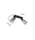 Hadera Twin Ceiling Spotlight Matt Black Smoke Glass Shade 2x E27-12