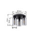 Hadera Shade Cluster Ceiling Light Matt Black Smoke Glass Shade 3x E27-7