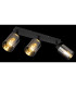 Hadera Ceiling Spotlight Bar Matt Black Smoke Glass Shade 3x E27-6