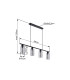 Hadera Bar Pendant Ceiling Light Matt Black Smoke Glass Shade 4x E27-9