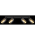 Hadera Ceiling Spotlight Bar Matt Black Smoke Glass Shade 4x E27-7