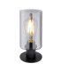 Hadera Cylindrical Table Lamp Matt Black Glass Shade 1x E27-1