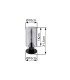 Hadera Cylindrical Table Lamp Matt Black Glass Shade 1x E27-7