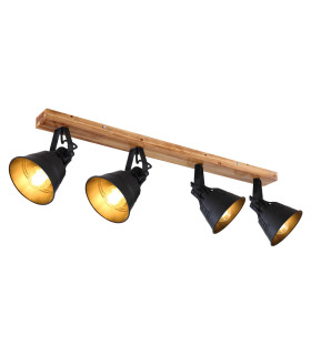 Günther Ceiling Spotlight Bar Brown 4x E27-1