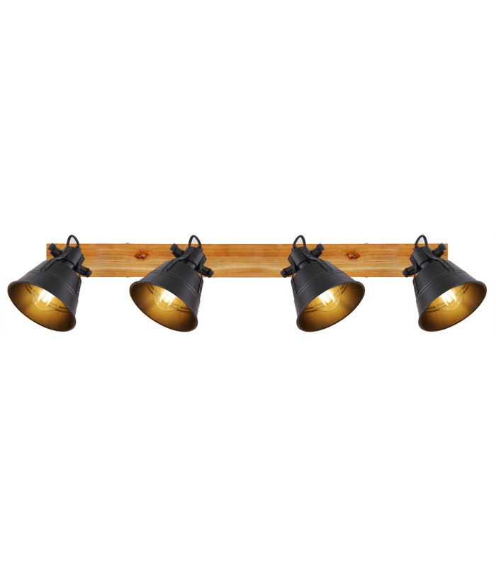 Günther Ceiling Spotlight Bar Brown 4x E27-4