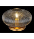 Normy Bedside Table Lamp Brass-Coloured Smoke Glass Shade 1x E27-4