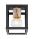 Hagar Semi Flush Ceiling Light Matt Black 1x E27-3