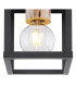Hagar Semi Flush Ceiling Light Matt Black 1x E27-4
