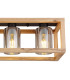 Pettey Ceiling Spotlight Bar Matt Black Smoke With Air Bubbles Glass Shade 4x E27-4