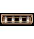 Pettey Ceiling Spotlight Bar Matt Black Smoke With Air Bubbles Glass Shade 4x E27-6