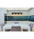 Merril Bar Pendant Ceiling Light Black 4x E27-7