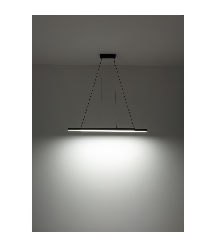 Grekkie Bar Pendant Ceiling Light Matt Black LED Dimmable 2700-6500K Remote Control Timer-8