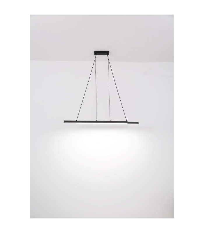Grekkie Bar Pendant Ceiling Light Matt Black LED Dimmable 2700-6500K Remote Control Timer-9