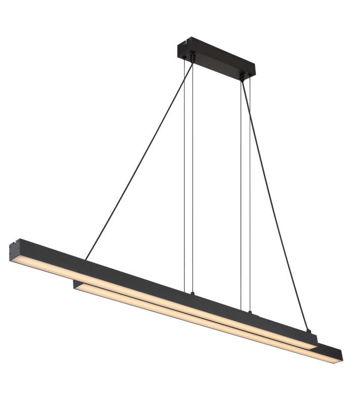 Grekkie Bar Pendant Ceiling Light Matt Black LED Dimmable 2700-6500K Remote Control Timer-13
