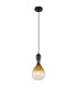 Aladdin 16.5cm Dome Pendant Ceiling Light Matt Black Smoke Glass Shade 1x E27-1