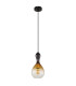 Aladdin 16.5cm Dome Pendant Ceiling Light Matt Black Smoke Glass Shade 1x E27-2