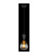 Aladdin 16.5cm Dome Pendant Ceiling Light Matt Black Smoke Glass Shade 1x E27-4