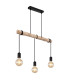 Gregor Bar Pendant Ceiling Light Black 3x E27-1