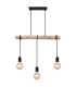 Gregor Bar Pendant Ceiling Light Black 3x E27-3