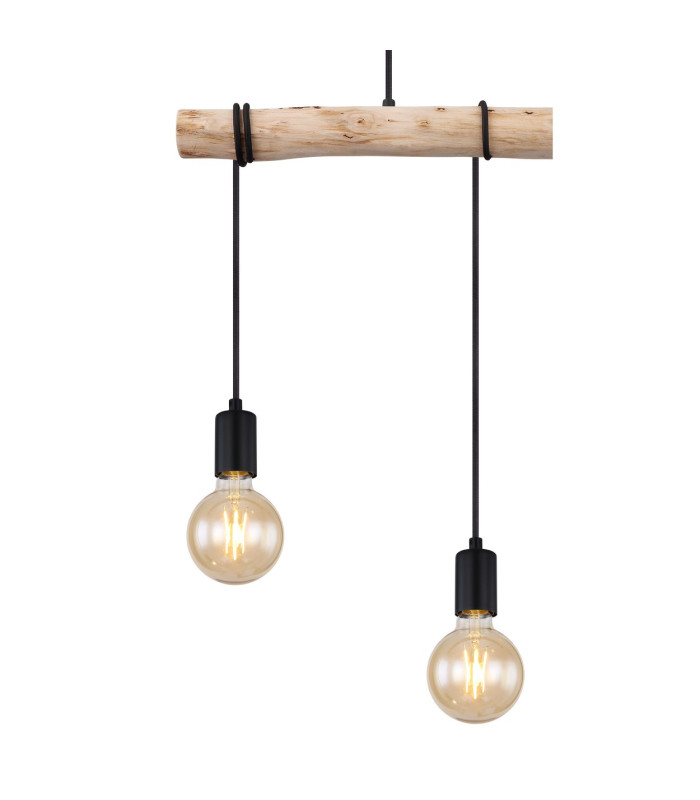 Gregor Bar Pendant Ceiling Light Black 3x E27-4