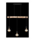 Gregor Bar Pendant Ceiling Light Black 3x E27-6