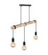Gregor Bar Pendant Ceiling Light Black 3x E27-7