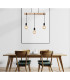 Gregor Bar Pendant Ceiling Light Black 3x E27-8