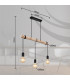 Gregor Bar Pendant Ceiling Light Black 3x E27-10