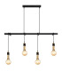 Alexius Bar Pendant Ceiling Light Matt Black 4x E27-3