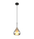 Geeky Dome Pendant Ceiling Light Matt Black Smoke Glass Shade 1x E27-1