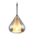 Geeky Dome Pendant Ceiling Light Matt Black Smoke Glass Shade 1x E27-3