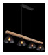 Lindi Bar Pendant Ceiling Light Matt Black Smoke Glass Shade 4x E14-5