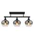 Maxy Globe Ceiling Light Matt Black Smoke Glass Shade 3x E27-3