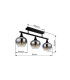 Maxy Globe Ceiling Light Matt Black Smoke Glass Shade 3x E27-6