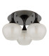 Maxy Globe Ceiling Light Gunmetal Clear Glass Shade 3x E27-2