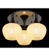 Maxy Globe Ceiling Light Gunmetal Clear Glass Shade 3x E27-3