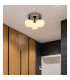 Maxy Globe Ceiling Light Gunmetal Clear Glass Shade 3x E27-7