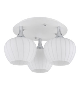 Maxy Globe Ceiling Light White Matt Opal Glass Shade 3x E27-2