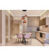 Maxy Cluster Pendant Ceiling Light Matt Black Copper Glass Shade 3x E27-4