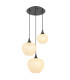 Maxy Cluster Pendant Ceiling Light Gunmetal Clear Glass Shade 3x E27-1
